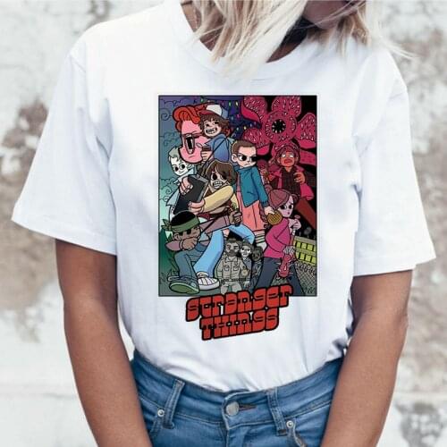 2020 summer ulzzang womens casual shirt stranger T-shirt retro T-shirt female viper costume 90s Harajuku funny movie shirt