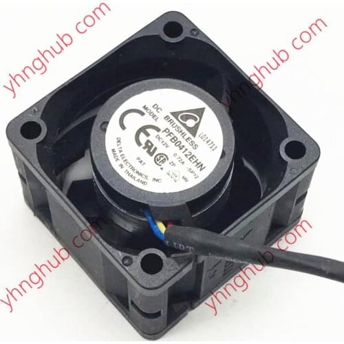 Delta Electronics PFB0412EHN SP12 DC 12V 0.72A 40x40x28mm 4-Wire Server Cooling Fan