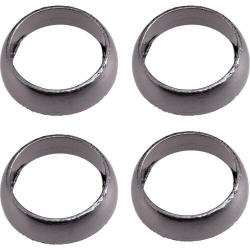 4Pcs/Set Silver Universal Car Graphite 2" Inner Diameter Exhaust Muffler Pipe to Manifold Gasket Fit For SUV