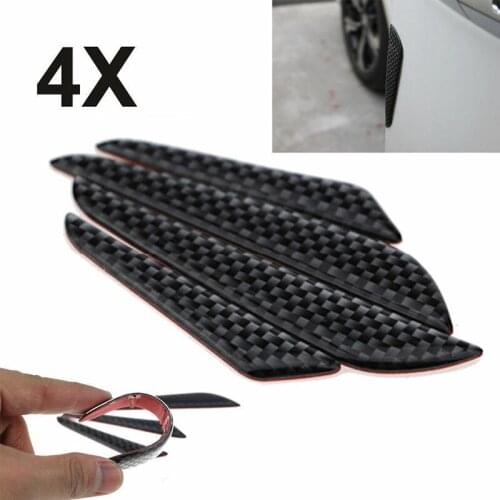 4x Anti-collision Trim Anti-rub r Door Edge Guard Strip Scratch Protector Car Door Edge Guards Molding Protection Carbon Fiber