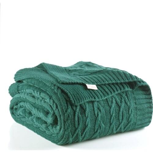 CA19001 KNITTED BLANKET KHAKI 220*240