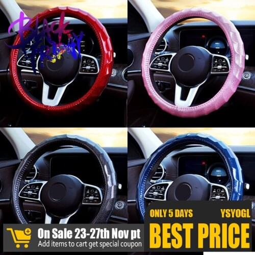 9 Colors New Fashion Car Steering Wheel Cover Universal Four Seasons Antiskid Steering Wheel Protector for Men Women Girls Wave