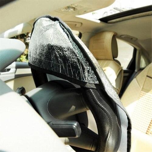 Double Thicken Aluminum Foil Anti Hot Automotive Car Steering Wheel Sunshade Cover Accessories SunShade Reflective Protection