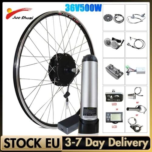 Electric Bike Conversion Kit 36V 250W 350W 500W Ebike Brushless Gear Hub Motor Front Wheel with Battery Electric Bicycle Kit