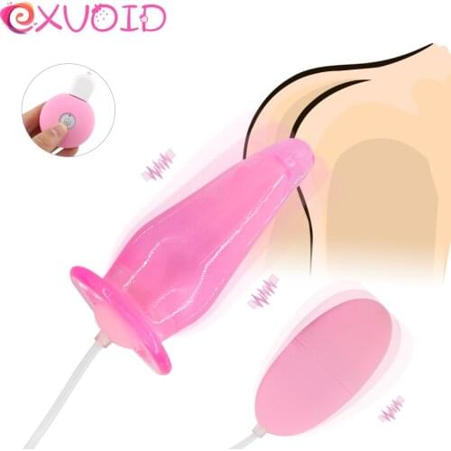 EXVOID 20 Frequency Dual Egg Vibartor Sex Shop Anal Butt Plug Anal Vibrator Vagina G-spot Massage Sex Toys for Women Men Gay