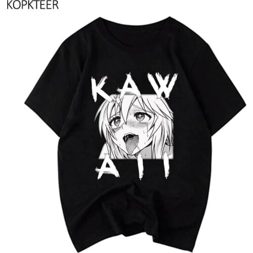 Kawaii Anime 2021 Summer Harajuku Fashion Men Women T Shirt Funny Print Harajuku O-Neck Top Tees Streetwear Casual MenS Tshirts