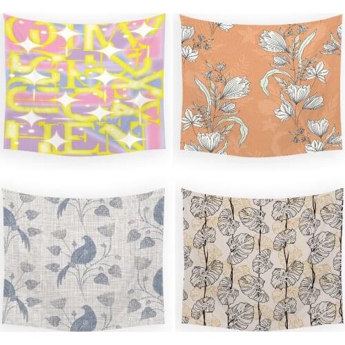 Flower leaves tapestry psychedelic tarot tapestry gothic home decor indian decoration home wall hanging tapestry boho decoration