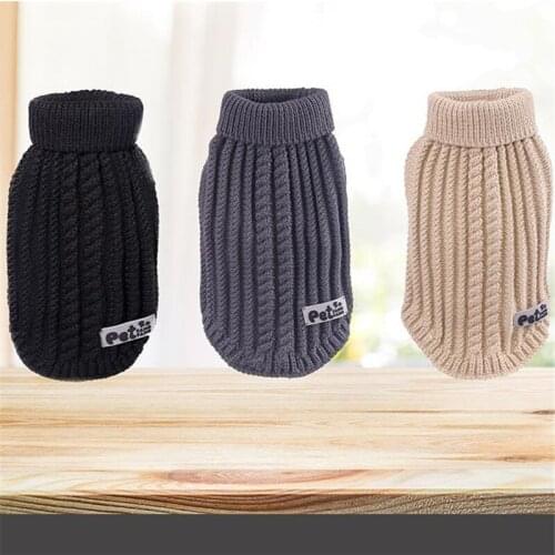 Dog Cat Knit Sweater Kitten Puppy Classic Turtleneck Sweatshirt Knitwear Pet Autumn Winter Coat Clothes Apparel 3 Colors