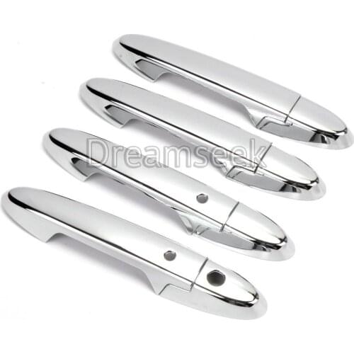Door Handle Cover for Honda City 2014 2015 2016 2017 2018 2019 Exterior Door Handle Cap Chrome Trim with Smart Keyhole