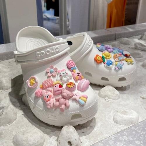 Hot Sale New Designer Buckle Style Croc Charms for Crocs Cartoon Girl Rabbit Biscuit Cute Shoes Accessories Decorations