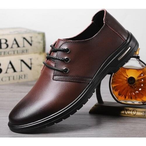 For hot casual masculino de mens informales cuero 2020 fashion male shoe shoes mens Mens leather flat casuales leisure new men