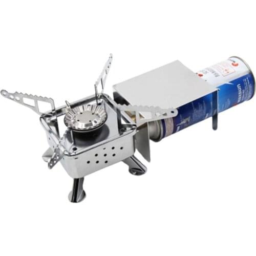 Mini Portable Outdoor Camping Picnic Folding Windproof Cooking Gas Burner Stove