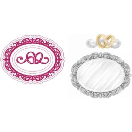 Union Plaque Round Shape 2021 Arrival New Metal Cutting Dies Scrapbook Diary Decoration Stencil Embossing Template DIY Greeting