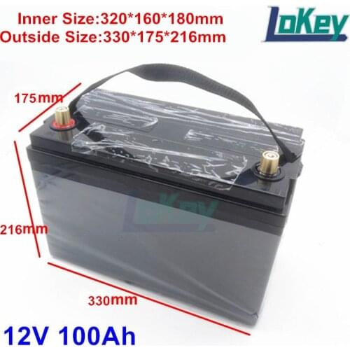 Plastic battery box 12V 24V 48V 60ah 80ah 100ah li ion lifepo4 LTO lithium DIY battery waterproof plastic empty case