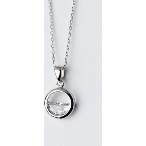 Simple Minimalist Round Pendant Necklace Women S925 Sterling Silver Necklaces for Women Fashion Silver Jewelry 2020