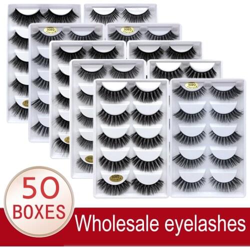 Wholesale Eyelashes 20/30/50 Boxes 5 Pairs 3D Mink Lashes Bulk Natural False Eyelashes Soft makeup Eye Lashes cilios g806 g800