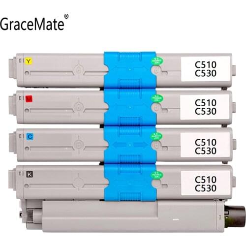 GraceMate Toner Cartridge Compatible for OKI C530 C510 MC561 C531 C511 MC562 Printers Toner Cartridges Black and Color