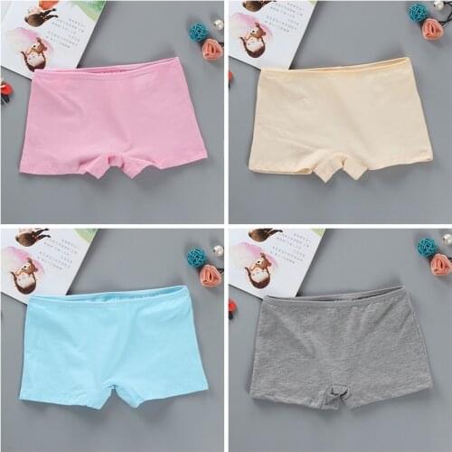 Children Underwear Girls Boxer Panties Cotton for Teens Teenage Shorts Boxer Sport Girls Panties Teen Clothes 4pcs/lot