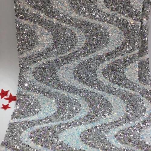 Tulle Lace Fabric High Quality sequins Lace Fabric Beautiful ZH-614 Nigerian Lace Fabric For Wedding dress