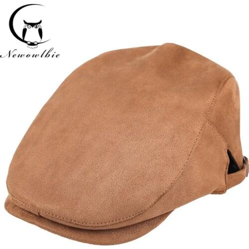 Outdoor sunshade hat spring and autumn forward hat Korean fashion twill multi color adjustable three dimensional velvet beret