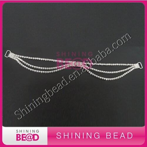 High quality crystal clear bikini back connector non-closed up chain for swimwear，Free Shipping