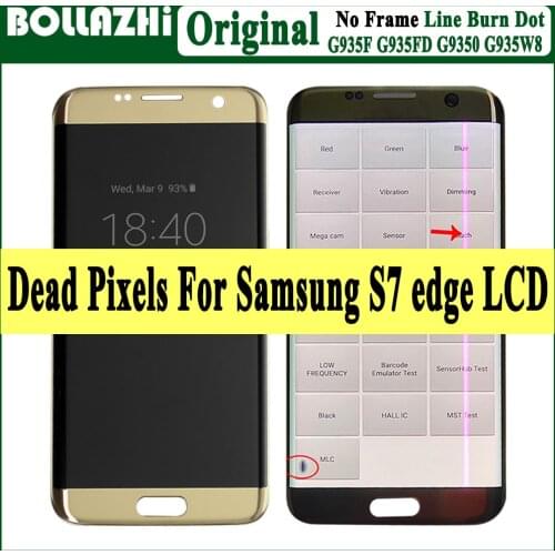 5.5" LCD S7 edge Display Original Dead Pixels For Samsung Galaxy S7 edge LCD Display Touch Screen Digitizer Assembly Replacement
