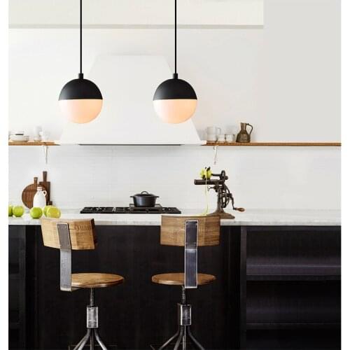 Gold Black Nordic Pendant Light Clear Glass Lampshade Hanging Lamp Dining Room Cafe Bar LED Pendant Lights Suspension Luminaire