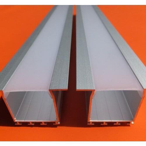 Free Shipping ceiling flush mounting square deep recessed aluminum extrusion led profile light with pmma cover 2m/pcs 30m/pcs