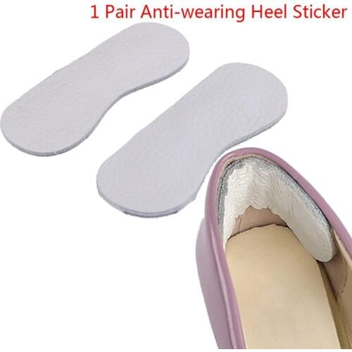 1 Pair Leather Insole Insert Heel Liner Grips High Heel Comfort Pads Feet Care Accessories Anti-wearing Heel Sticker Patch