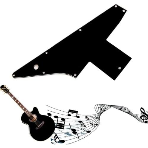 1PC Wonderful Quality 3PlyGuitar Pickguard Pick Guard For Gibson Explorer 76 Reissue Parts Black Guitar Parts