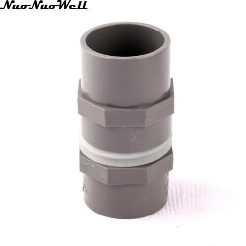 1pcs NuoNuoWell Plastic PVC 1 1/4" 40mm Waterproof Hose Pipe Connector for Aquarium Fish Tank Joint Water Tank Pipe Parts