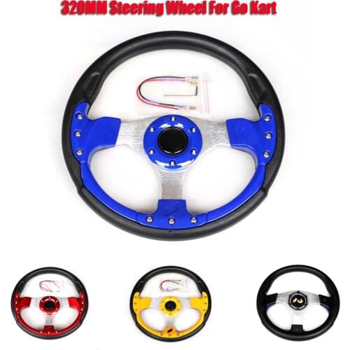 12.5" 320mm Color motion performance For Karting Go Kart Steering Wheel with Link disk horn DIY modified car assembled car