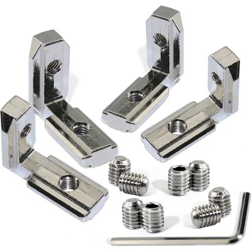 16pcs/20pcs L Shape Type Interior Inner Corner Connector Joint Bracket for 2020/3030 Aluminum Profile (with screw+wrench)