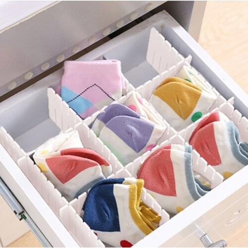 8pcs Adjustable Clapboard Drawer Divider Partition Storage Organiser Wardrobe Closet Separator For Underwear Socks Belt
