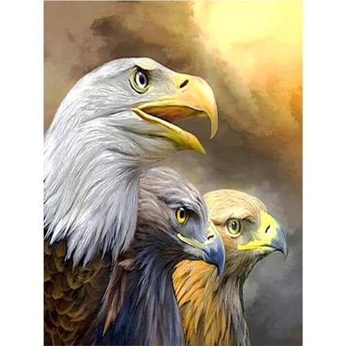 Bald Eagle Diamond Painting Animal Round Full Drill Nouveaute DIY Mosaic Embroidery 5D Cross Stitch Home Decor Gifts