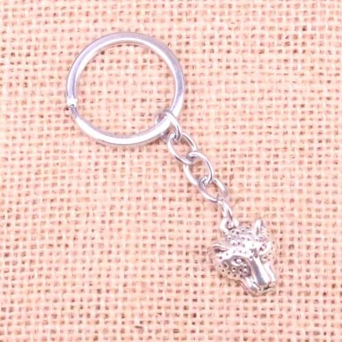 Car Key Ring Pendant Silver Color Metal Key Chains Accessory Wholesale,Vintage panther leopard head Keychain