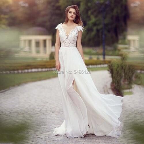 BWSPAUH Dress Chiffon Wedding Dresses
