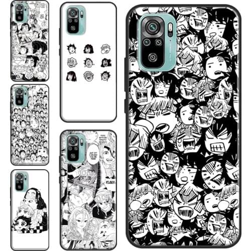 Demon Slayer Anime Case For Xiaomi Redmi Note 10 Pro 8T 9S Note 7 8 9 Pro Cover For Redmi K40 9T 9C 9A 8A 7A