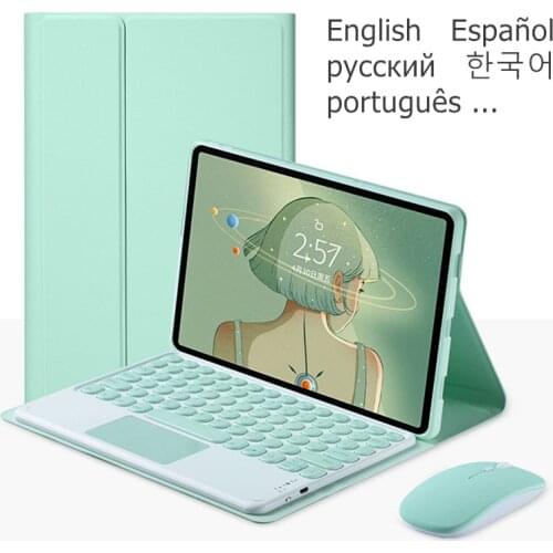 Touchpad Keyboard Case for Lenovo Tab M10 HD Plus 10.3 inch TB-X606F X606X Tablet Case Trackpad Russian Spanish Korean Keyboard