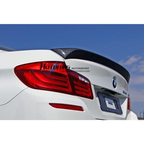 F10 HM-style Carbon Fiber Rear Wing Spoiler for BMW 5 Series F10 4-Door Sedan 2010-2016 523i 528i 535i 550i 520d