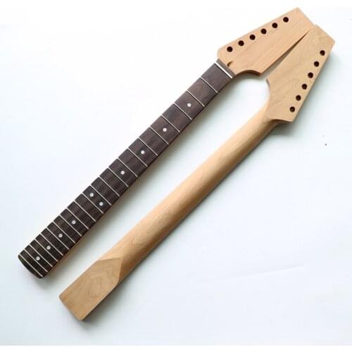 Brand new oars roasted maple neck rosewood fingerboard guitar handle 22-frets large bow semi-finished product without paint