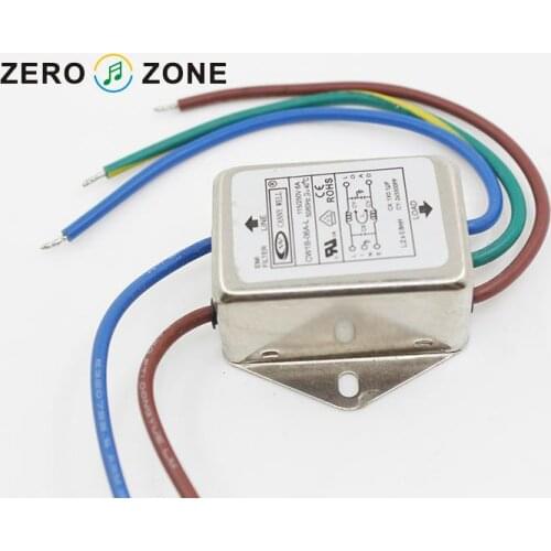 GZLOZONE CANNY WELL EMI Single-phase AC CW1B-06A-L Power Supply Filter 6A