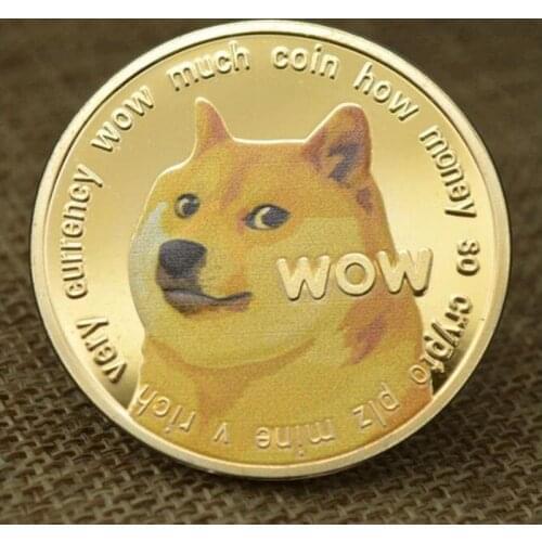 4 Pcs Non Magnetic Bitcoin Dogecoin Animal Pet Crypt Gold Silver Plated 40 Mm Doge Coin Go To The Moon Collectible Coin