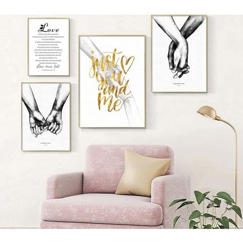 Love Wall Poster Abstract Minimalist Art Prints Nordic Black and White Canvas Pictures Modern Bedroom Simple Decorative Painting