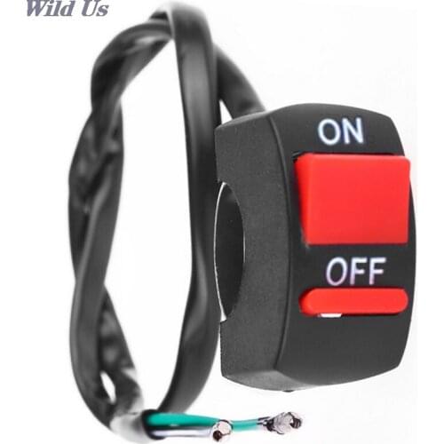 New Universal Handlebar Motorcycle Switch ON-OFF Button LED Angel Eyes Light Switch