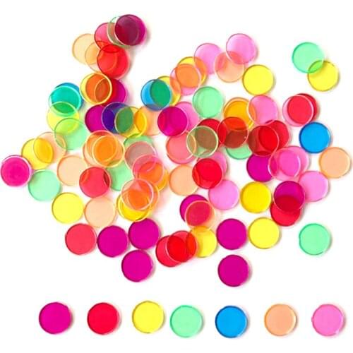 Montessori Learning Education Math Toys 101pcs Learning Resources Color Plastic Coin Bingo Chip Children Kids Classroom Supplies