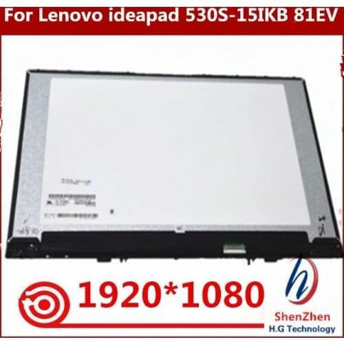 Original 15.6'' Full FHD IPS LCD Display Screen with front Glass Assembly 5D10R06098 For Lenovo ideapad 530S-15IKB 81EV