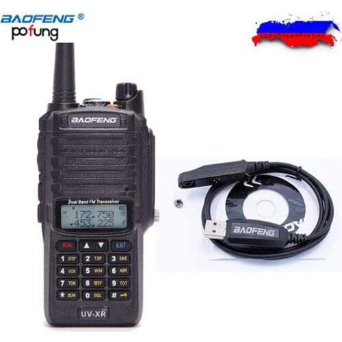 Baofeng UV-XR 10W 4800mAh Battery IP67 Waterproof Handheld Walkie Talkie 10KM Long Range Powerful Portable Two Way Radio+Cable