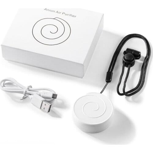 2PC USB Portable Wearable Air Purifier Personal Mini Air Necklace Negative Ion Air Freshener No Radiation Low Noise