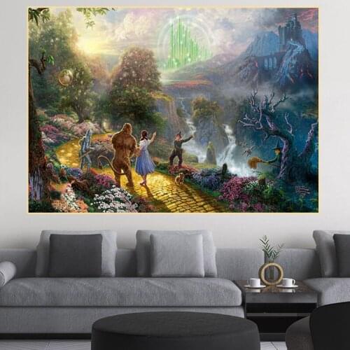 Canvas Poster Catton Lion King Snow White Disney Classic Animated Film Watercolor Painting Print Art Wall Picture for Room Decor